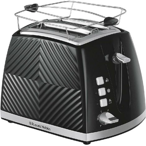 Russel Hobbs Groove 2S Toaster Schwarz 2-Scheiben Toaster