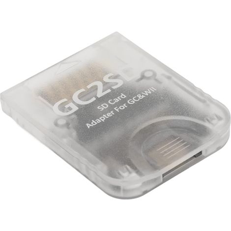 GC2SD Adaptateur de Carte de Stockage Micro de Qualité Supérieure pour Wii, Adaptateur de Convertisseur de Clé de Carte Mémoire SD pour Wii pour Console de Jeu GC, Adaptateur de Carte(Transparent) (1/5)