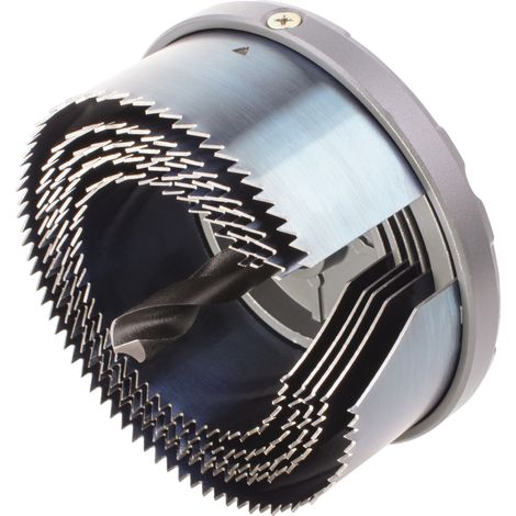 wolfcraft - Scie Cloche Multi-Lames - Diamètre 60. 68. 74. 80. 95 mm - Profondeur de coupe 33 mm. Foret Centreur - réf. 2162000