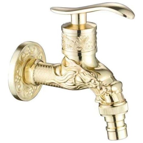 Robinet extérieur jardin bibcock robinet balcon machine à laver robinet vintage en alliage de zinc 1 / 2 \ (1/5)