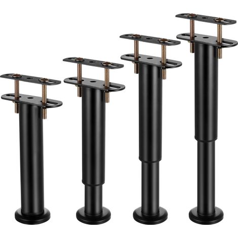 4 Pcs Pied de Lit Sommier a Lattes, Pieds de Lit Réglable 18-32 cm, Pied de Sommier à Lattes, Metallique Support Pieds de Meuble Réglables pour Table Chaise Armoires Canapé Jambe (1/5)