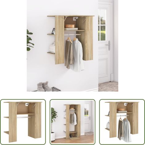 Holzschrank - Flurschrank Sonoma-Eiche 97,5x37x99 cm Holzwerkstoff (1/5)