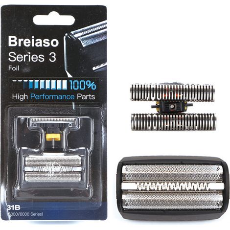 Grille et bloc-couteau de rechange pour rasoirs électriques - 31B (Compatible avec Braun Series 3/4/5/7/8/9)