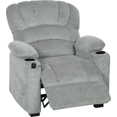 Fauteuil relax électrique - Fauteuil TV inclinable - 2 positions mémoire - Inclinaison jusqu’à 150° - Port USB intégré (1/5)