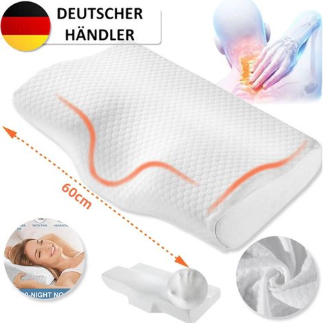 Oreiller orthopédique en mousse viscoélastique pour le cou, oreiller cervical, oreiller de tête, mousse à mémoire de forme (1/5)