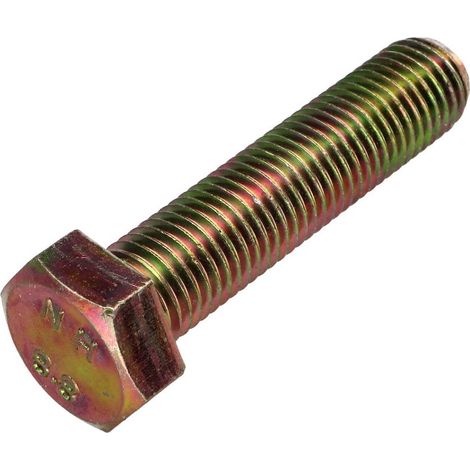 Vis métaux Tête hexagonale TH M16X80 Classe 8.8 Bichromaté