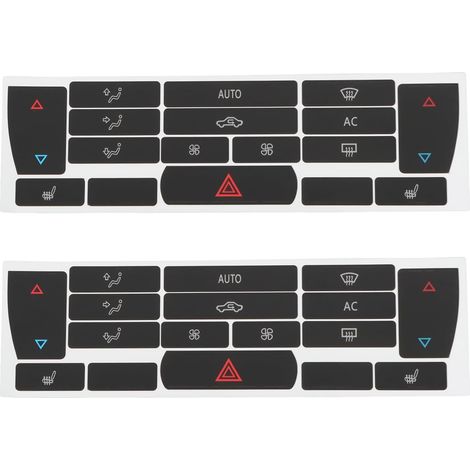 Set of 2 stickers for AC control button compatible with SAAB 9-3 models from 2003 to 2007 (1/5)