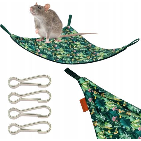 Hamac d'angle suspendu triangulaire pour souris, rat et furet 38x38x54cm (1/5)
