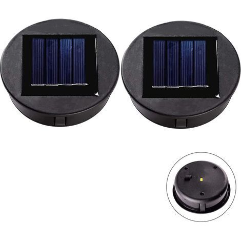 2 Stück, oberer Teil, Ersatz, Licht, Solar, für, Laternen, Paneel, Lichtabdeckung, mit, einer, Glühbirne, LED, DIY, Solarlaterne, für, Garten, Dekoration (1/5)