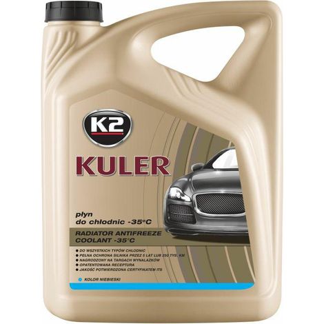 KULER Coolant -35°C 5L, blauer Kühlerfrostschutz, extremer Schutz gegen Einfrieren und Überhitzung, für den Einsatz in Fahrzeugen.