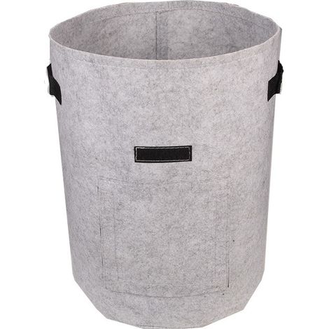 Sac de culture en feutre non tissé gris - 15 L (1/2)