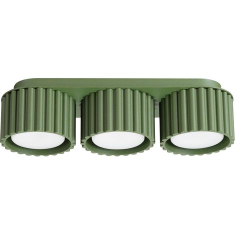 Plafones AURA verde oliva aluminio 3xGx53 32.5cm Sollux (1/2)