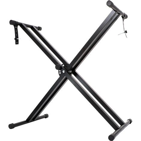 Support pour clavier de piano – Pupitre en X robuste, réglable et portable pour enfants et adultes – Support de table pliable à double renfort pour piano numérique