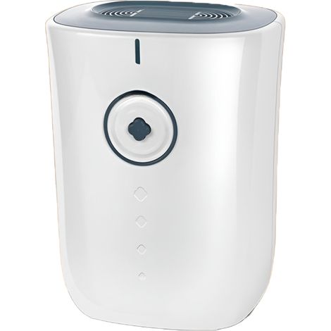 Deshumidificador eléctrico para el hogar, portátil, compacto, silencioso, para sótano, dormitorio, baño, apagado automático (blanco)