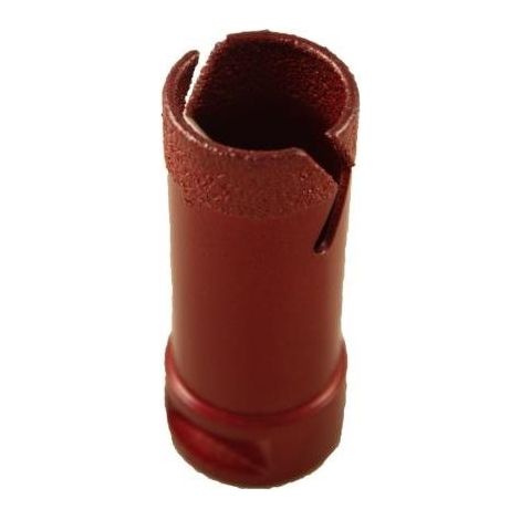 Corona diamante MUSSOL roja M-14 para porcelanico 30 mm