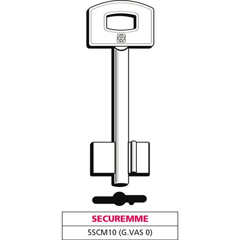 Silca CHIAVE A DOPPIA MAPPA 5SCM10 (G. VAS 0) SECUREMME 5.00 pz