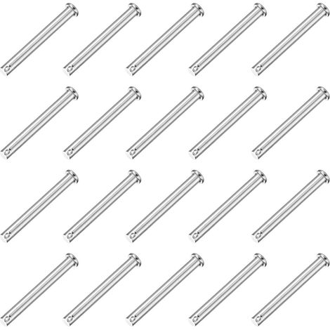 20Pcs M8 x 70mm Goupilles À Trou Unique Goupilles D’Attelage À Tête Plate En Acier Inoxydable 304 Pour Verrou De Remorque Installation De Meubles Équipement Industriel (1/5)