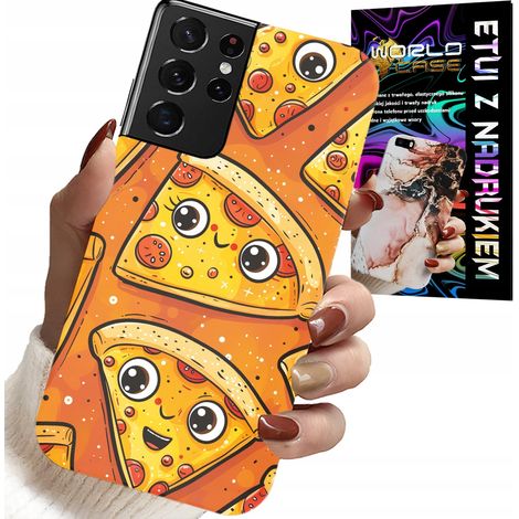Coque pour Samsung Galaxy S21 Ultra - Coque pizza souriante mignonne + film protecteur (1/5)