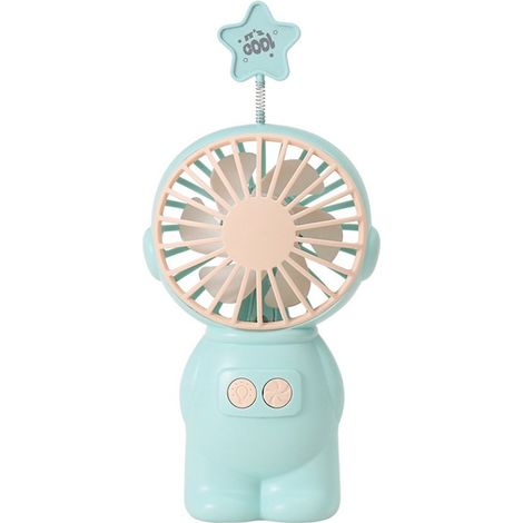 Mini ventilatore portatile 2 in 1 a forma di astronauta con luci，ventola di raffreddamento，ricaricabile tramite USB (1/2)