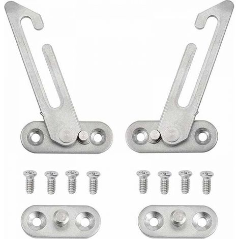 Lot de 2 entrebâilleurs de fenêtre en UPVC - En acier inoxydable 304 - Avec vis - Pour fenêtre à gauche et à droite (1/5)