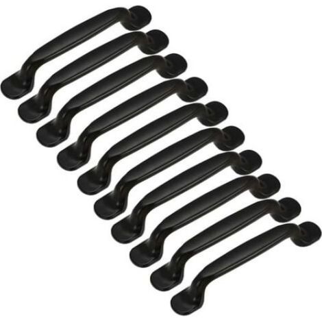 10 Möbelgriffe – Küchenschranktürgriffe – 128 mm Lochabstand – Aluminium