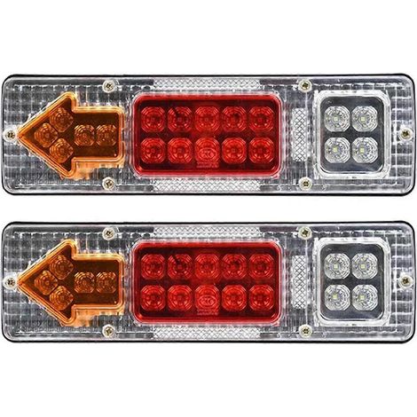 Feu arrière de frein et de recul LED extra-lumineux et compact, pièce de voiture