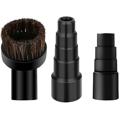 Set/3 Stück 25 mm/42 mm/23 mm/50 mm Staubsaugeraufsatzadapter 32 mm Bürstenaufsatz-2.5x4.2x10.2cm-Black (1/3)