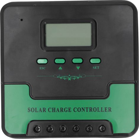 Régulateur de charge solaire MPPT 40A avec identification automatique 12V/24V, écran LCD intelligent pour batterie, contrôle d'éclairage et charge optimisée.