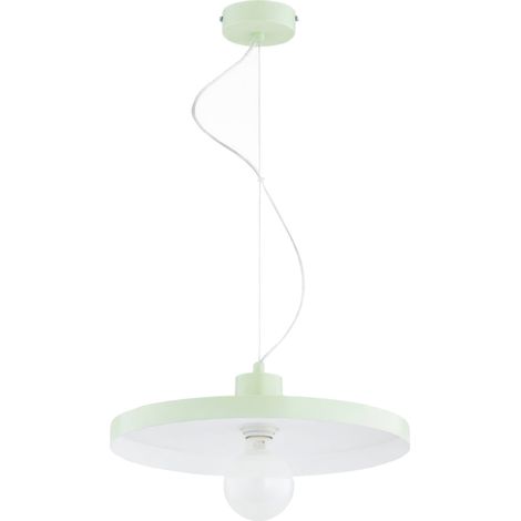 Suspension loft vert pastel disque plat 1xE27 15W Alfa (1/2)