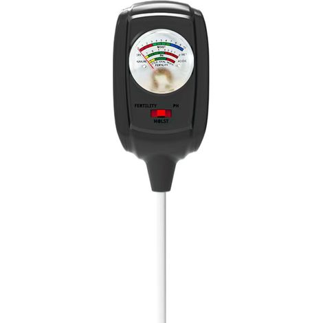 Testeur de sol 3 en 1, testeur d'humidité/fertilité/PH du sol, testeur de sol multifonction pour plantes d'intérieur et d'extérieur (1/5)