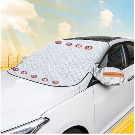 Funda para parabrisas de coche, protección de 4 capas contra el hielo, la nieve y el sol (con 9 imanes) (1/5)