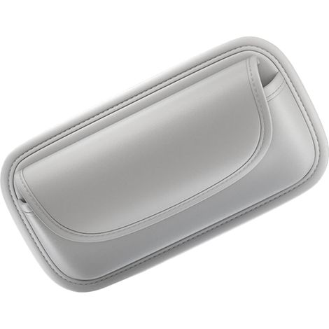 Custodia per aletta parasole per auto  Scatola portaoggetti in pelle di alta qualità con clip, organizer per occhiali da sole con visiera parasole resistente e antigraffio, può contenere carte, chiavi (1/5)