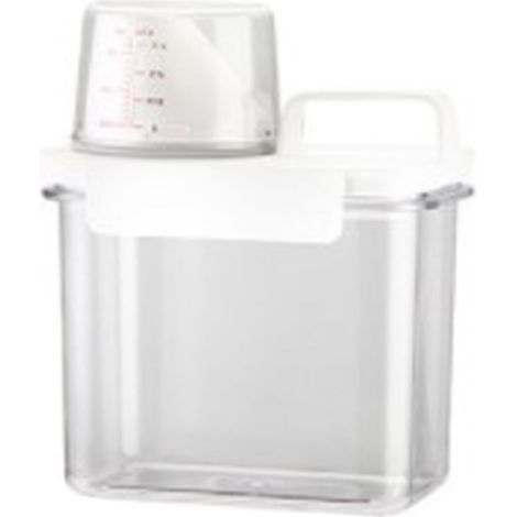 Boîte de rangement pour lessive, format familial, seaux en plastique avec couvercles, récipients spéciaux pour lessive, étanches à l'humidité et à l'air. (1/5)