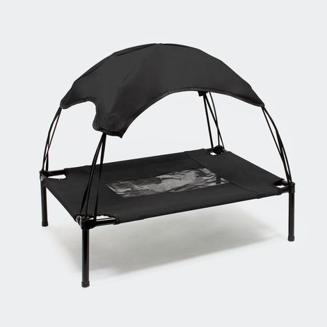 Tumbona para perros 60 cm 15 kg máx. Cama elevada protección solar S relax negro 160000533