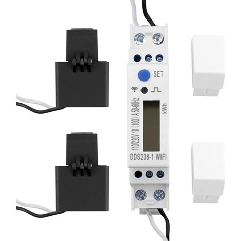 2 Phase 3 Fils 110V + 110 100A Rail Din 18mm Tuya WIFI Compteur D'Énergie Intelligente Moniteur de Consommation D'Énergie KWh Mètre Wattmètre (1/5)