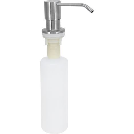 Seifenspender für die Küchenspüle, nachfüllbare Lotionflasche aus gebürstetem Edelstahl, wiederverwendbare Pumpe, Organizer für die Arbeitsplatte (1/5)
