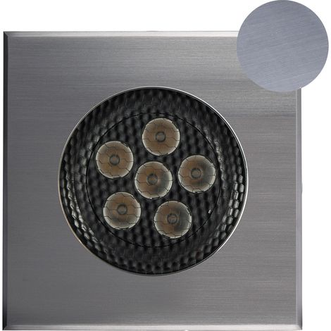 Encastré de sol extérieur ZEPH 3 24V carré anthracite 3000K 925lm 6x2W - EUROPOLE - 55452AN