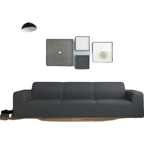 Housse de canapé élastique, matériau durable, entretien facile, Anthracite (1/2)