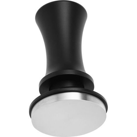 Accessoire pour machine à café tasseur noir en acier inoxydable de 51 mm, adapté aux tasseurs à expresso, facile à nettoyer et pratique à utiliser. (1/4)