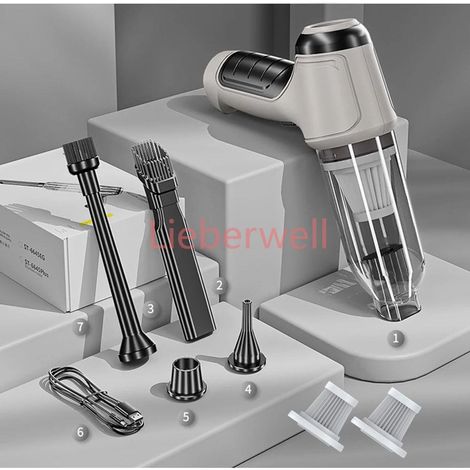 Aspirateur sans fil pour voiture, mini aspirateur soufflant, appareil ménager sans fil, utilisation pour la maison et les touristes, 95000Pa, 3 en 1, 120W,Basic 2 hapa