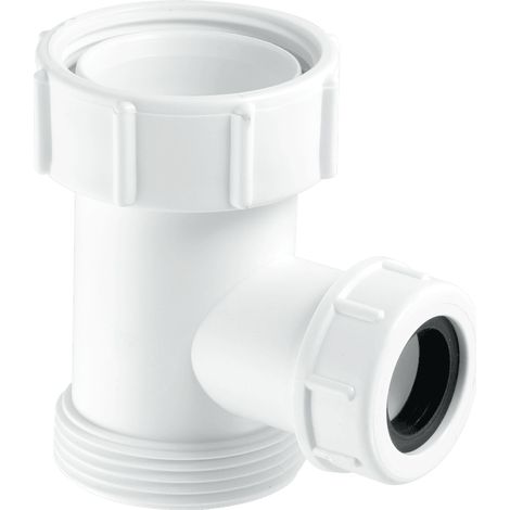 McAlpine V33S-22 Tee Piece 1½" BSP nut x 1½" BSP thread x 19/23mm Universal Connection (1/2)