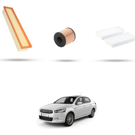 Kit tagliando 3 filtri compatibile con Citroen C-Elysee 1.6 vti 86kw dal 2012 (1/5)