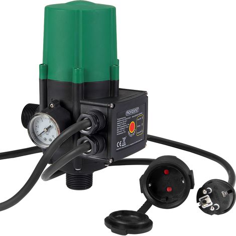 Monzana Interruptor de presión de bomba de agua Presostato automático Controlador con o sin cable Vol 60 a 160 L x min Cable incluido (1/7)