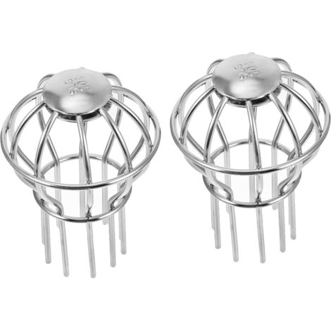 Crépine de Filtre de Toit en Acier Inoxydable 2 Pièces Argenté Anti-obstruction pour Balcon et Extérieur, Robuste et Peu Déformable, Retient Feuilles et Débris (1/5)