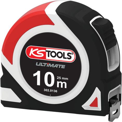 KS Tools - Mètre à ruban Bi-matière ULTIMATE, 10x25mm - 302.0136
