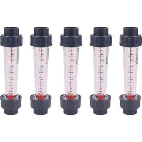 Débitmètre à tube plastique 5X -25, 300-3000 L/h, rotamètre pour eau, outils de mesure de débit pour liquides et produits chimiques. (1/5)