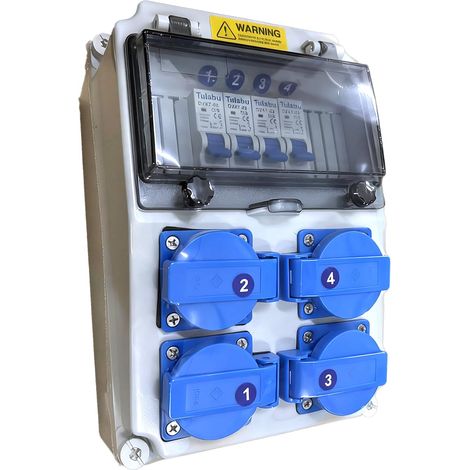 Tableau Électrique 16A, Coffret Électrique En Saillie Avec 230V, Coffret De Chantier Étanche IP44, Coffret Électrique Mural Pour Atelier Ou Chantier Intérieur/Extérieur (1/5)