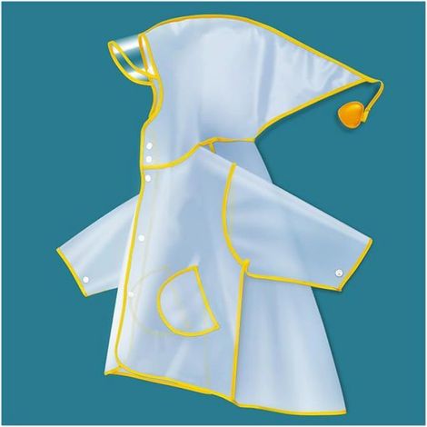 Blouson de pluie transparent et imperméable pour enfants – vêtement d’extérieur léger, respirant et résistant à la pluie – avec ca (1/4)