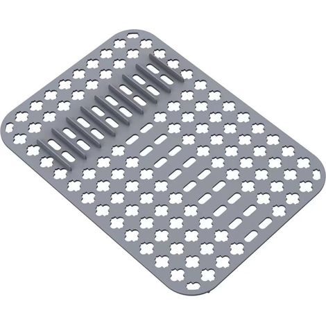 1 Pièces Tapis de Protection en Silicone pour Évier de Cuisine 40×29cm Tapis D'évier en Silicone D'évier Tapis Protecteur D'évier Pliable Résistant à Chaleur pour Vaisselle et Évier–Gris (1/4)