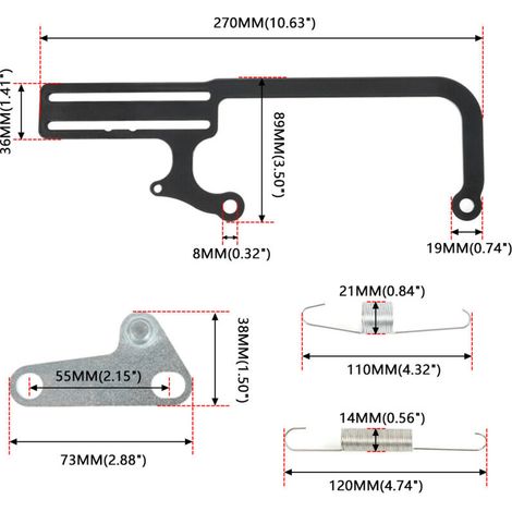 Support de câble d'accélérateur 304147 pour GM700R4 (Support de câble d'accélérateur monobloc 304147, kit de montage GM700R4)